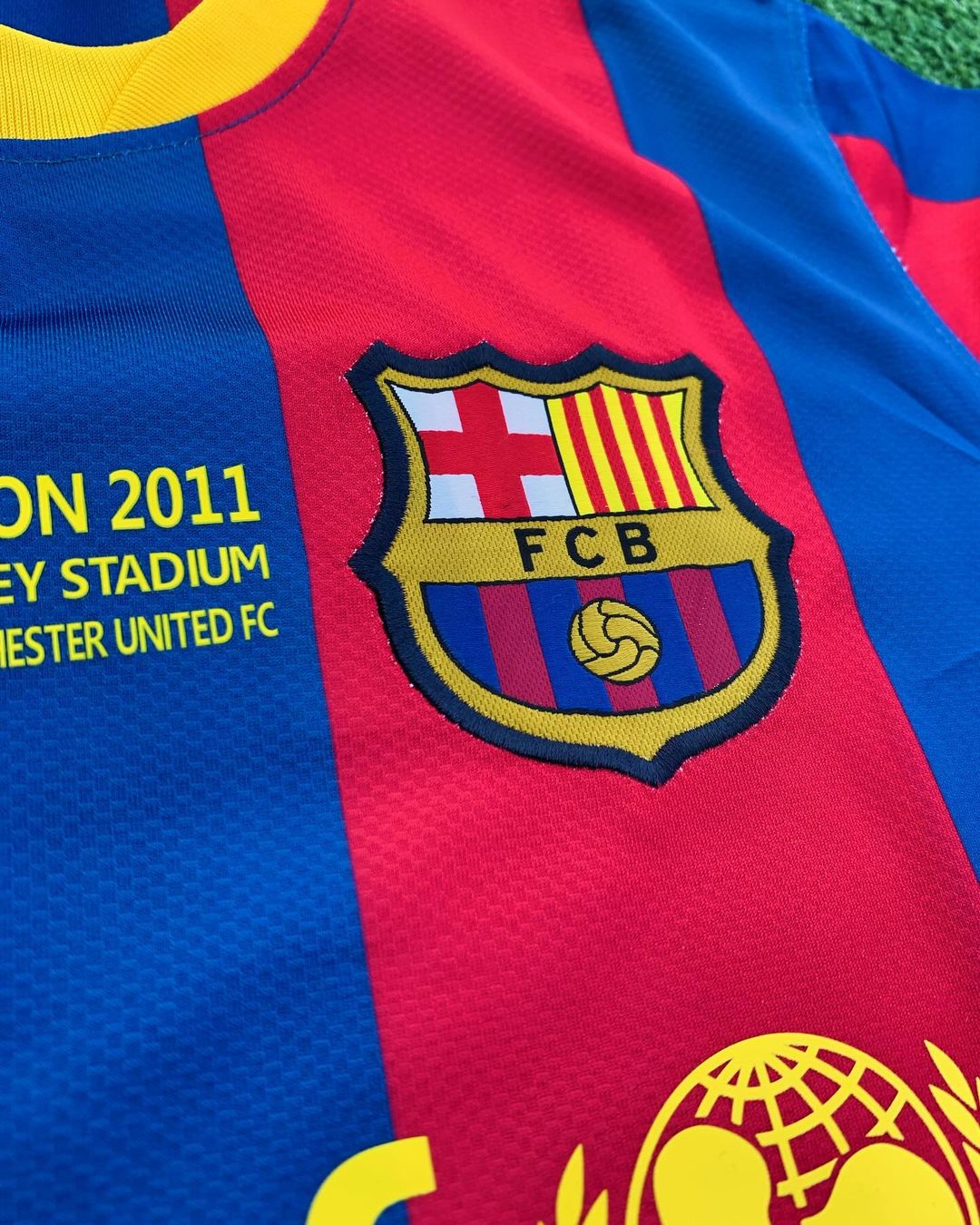 2010/2011 FC Barcelona Messi #10 Retro Champions League Final Jersey Kit